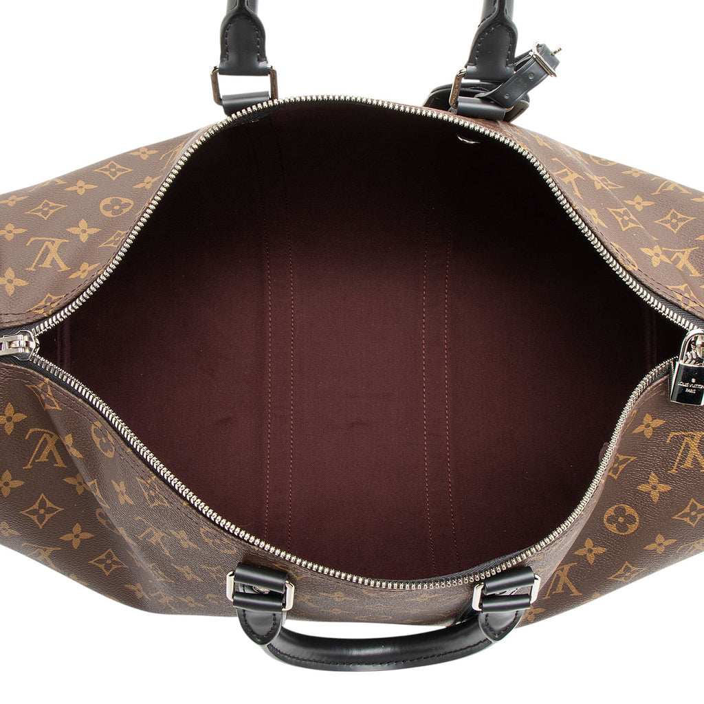 Louis Vuitton Monogram Canvas Macassar Keepall Bandouliere 45 Duffle