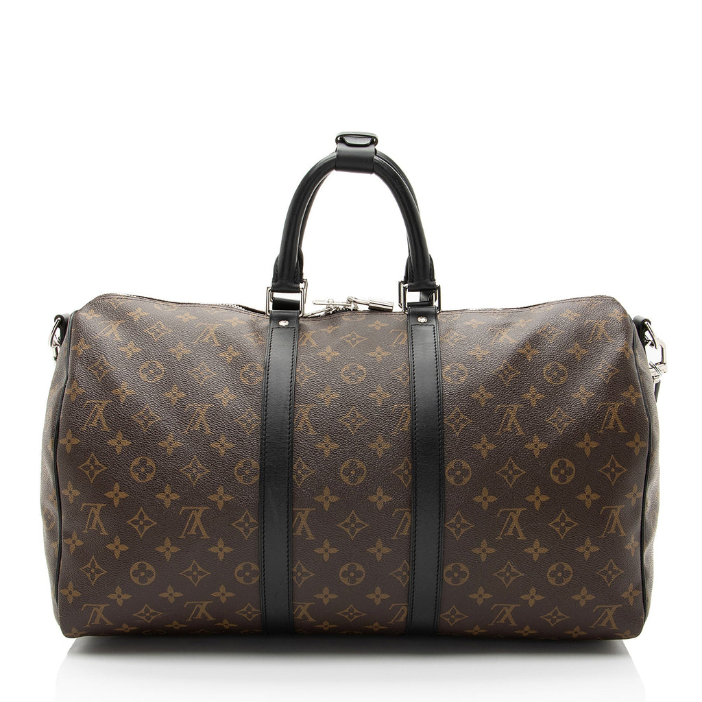 Louis Vuitton Monogram Canvas Macassar Keepall Bandouliere 45 Duffle