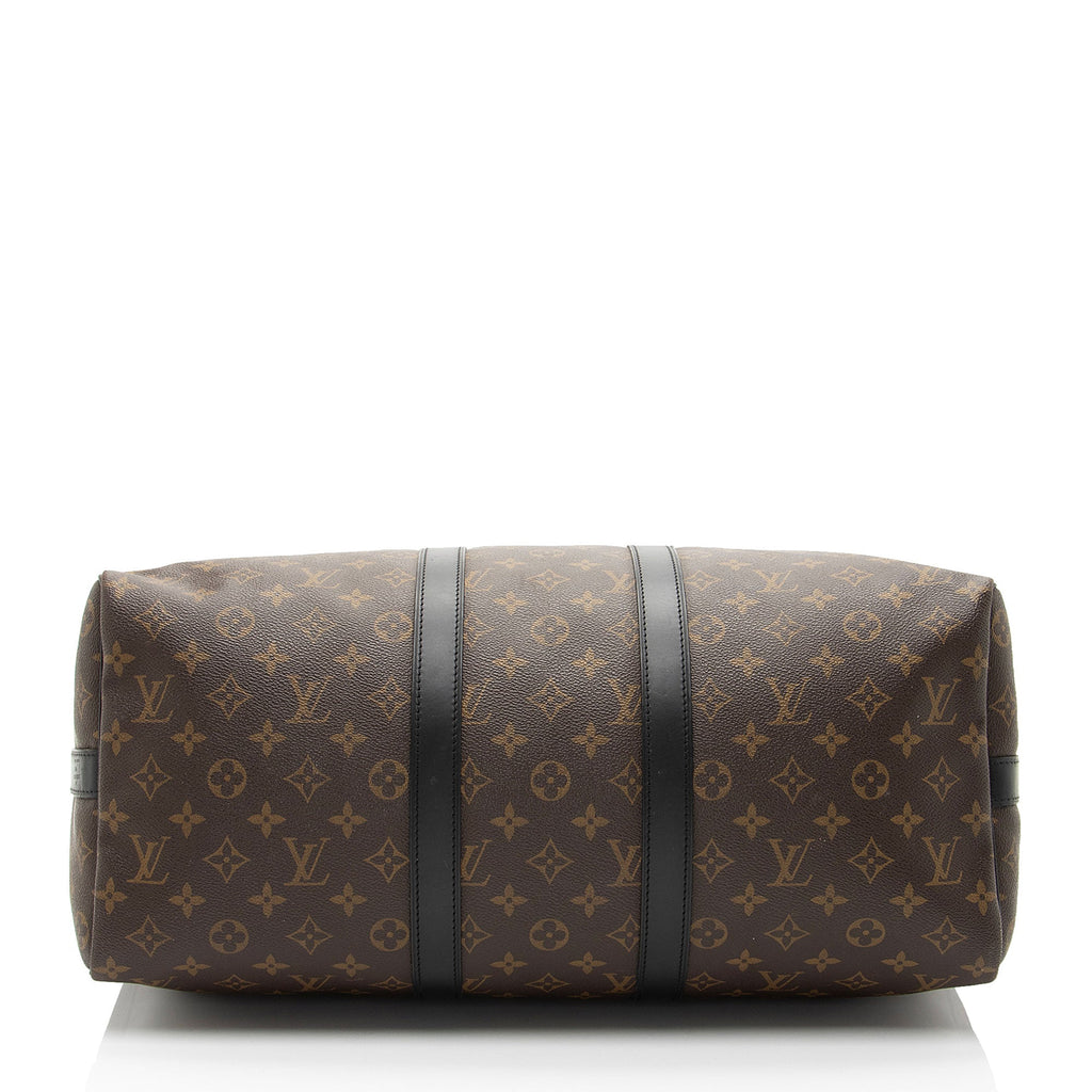 Louis Vuitton Monogram Canvas Macassar Keepall Bandouliere 45 Duffle