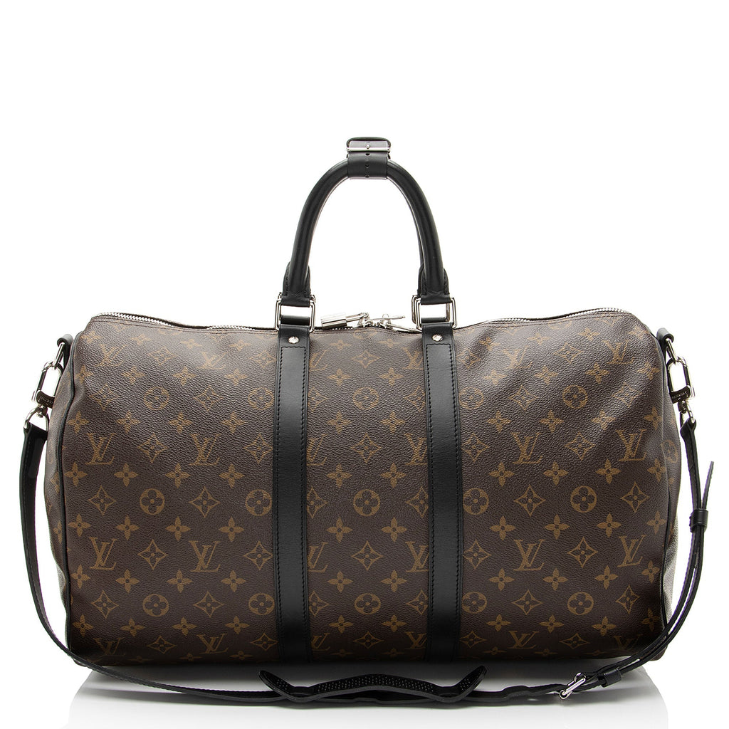 Louis Vuitton Monogram Canvas Macassar Keepall Bandouliere 45 Duffle