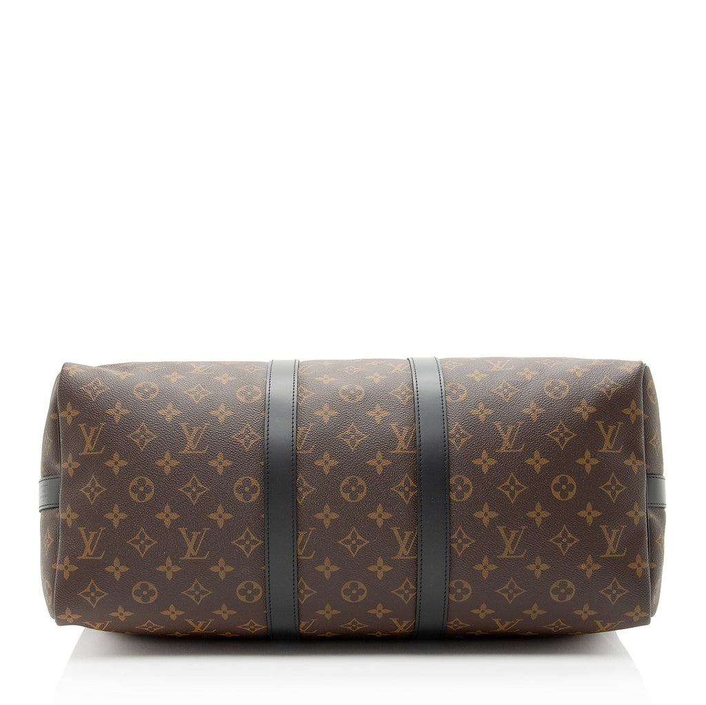 Louis Vuitton Monogram Canvas Macassar Keepall Bandouliere 45 Duffle