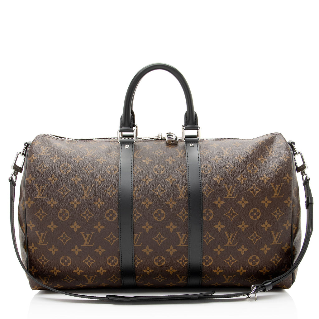 Louis Vuitton Monogram Canvas Macassar Keepall Bandouliere 45 Duffle