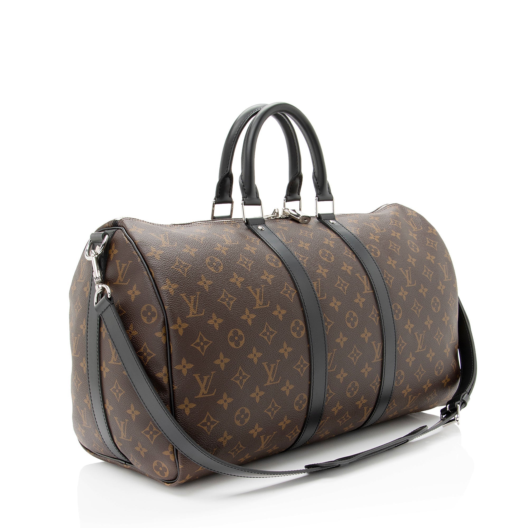 Louis Vuitton Monogram Canvas Macassar Keepall Bandouliere 45 Duffle