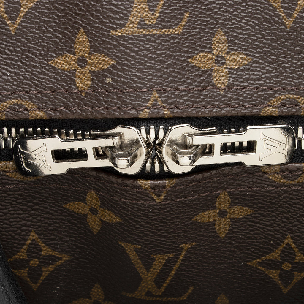 Louis Vuitton Monogram Canvas Macassar Keepall Bandouliere 55 Duffle Bag (SHF-22191)