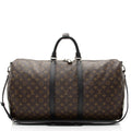 Louis Vuitton Monogram Canvas Macassar Keepall Bandouliere 55 Duffle