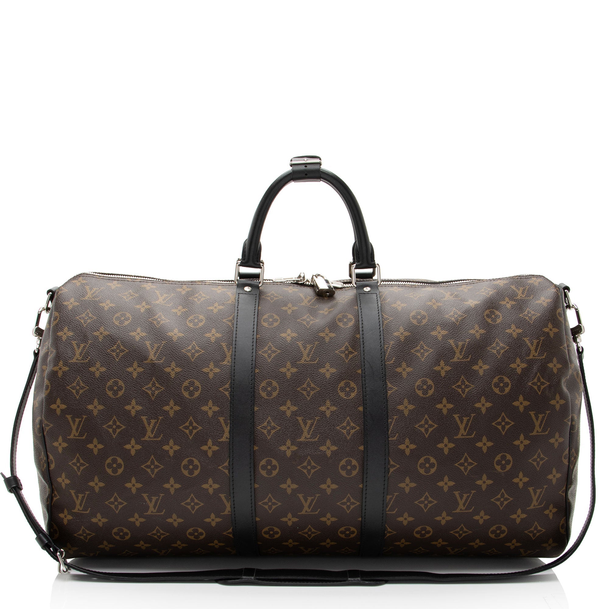 Louis Vuitton Monogram Canvas Macassar Keepall Bandouliere 55 Duffle