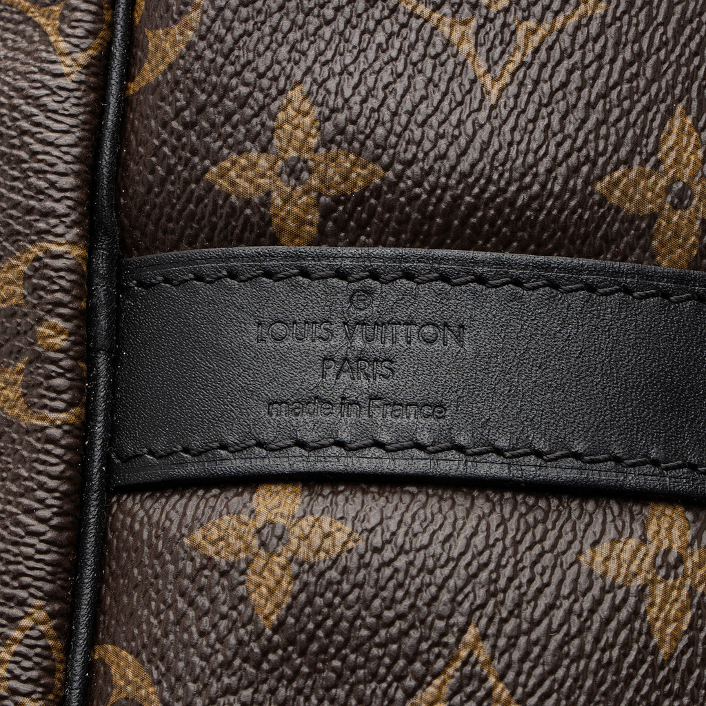 Louis Vuitton Monogram Canvas Macassar Keepall Bandouliere 55 Duffle