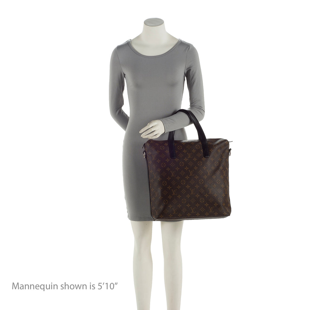 Louis Vuitton Monogram Canvas Macassar Kitan Tote (SHF-22793)