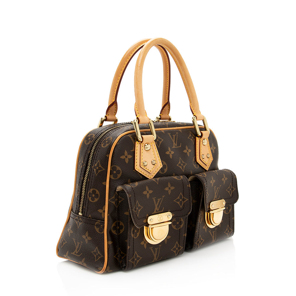 Louis Vuitton Monogram Canvas Manhattan PM Satchel (SHF-19967)