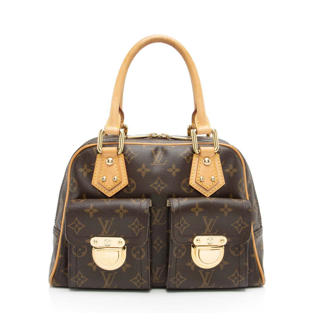 Louis Vuitton Monogram Canvas Manhattan PM Satchel (SHF-411Bub)