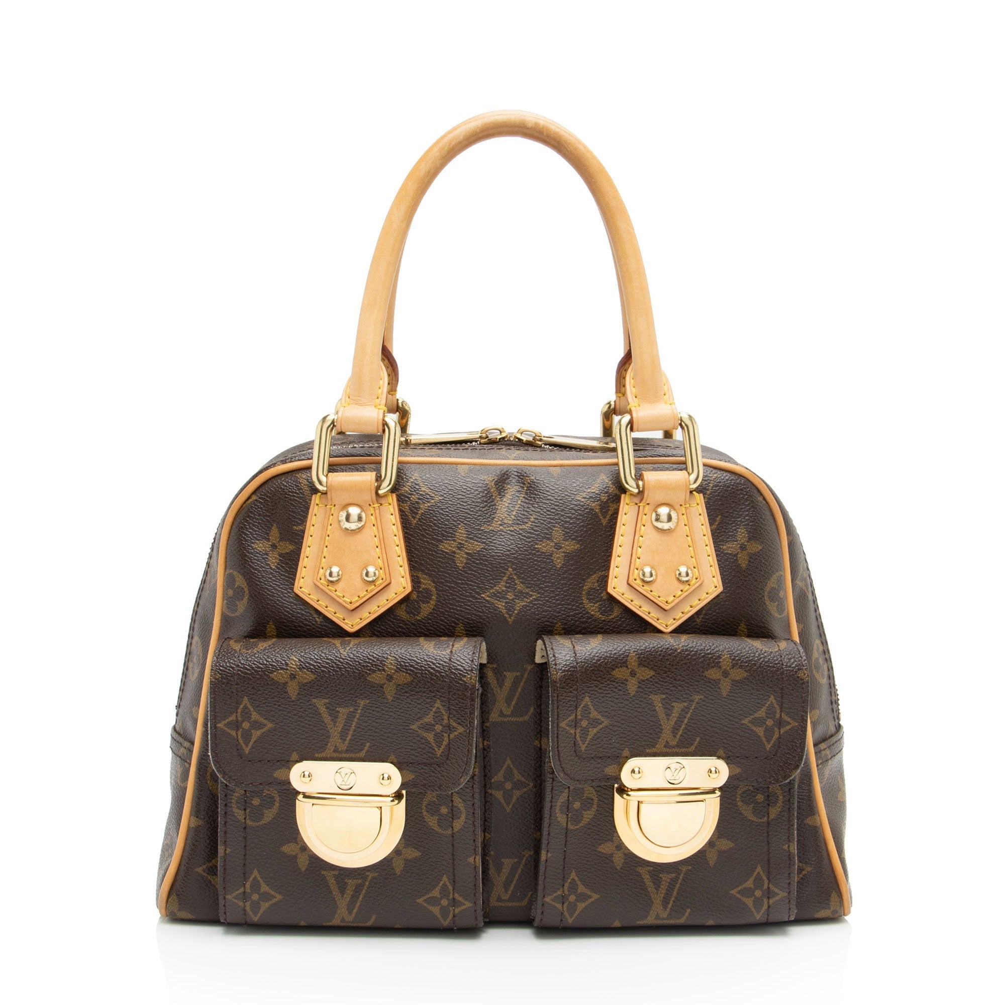 Louis Vuitton Monogram Canvas Manhattan PM Satchel (SHF-411Bub)