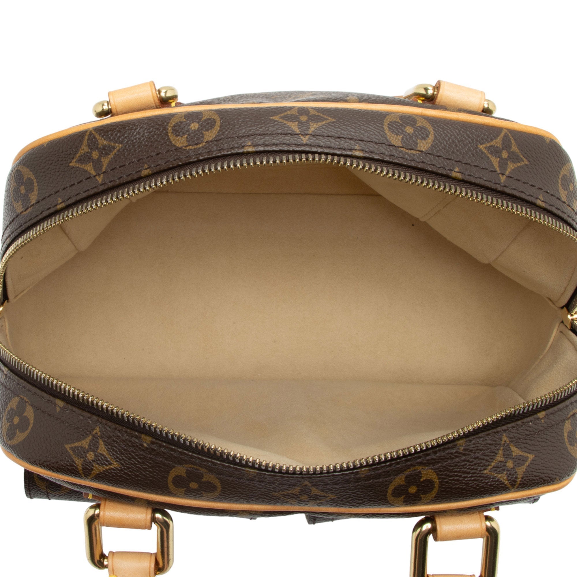 Louis Vuitton Monogram Canvas Manhattan PM Satchel (SHF-411Bub)