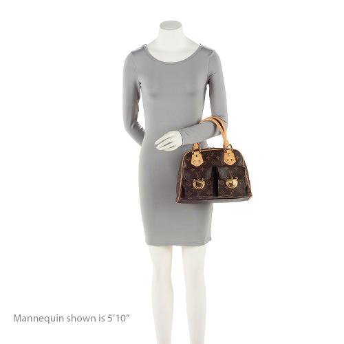 Louis Vuitton Monogram Canvas Manhattan PM Satchel (SHF-411Bub)