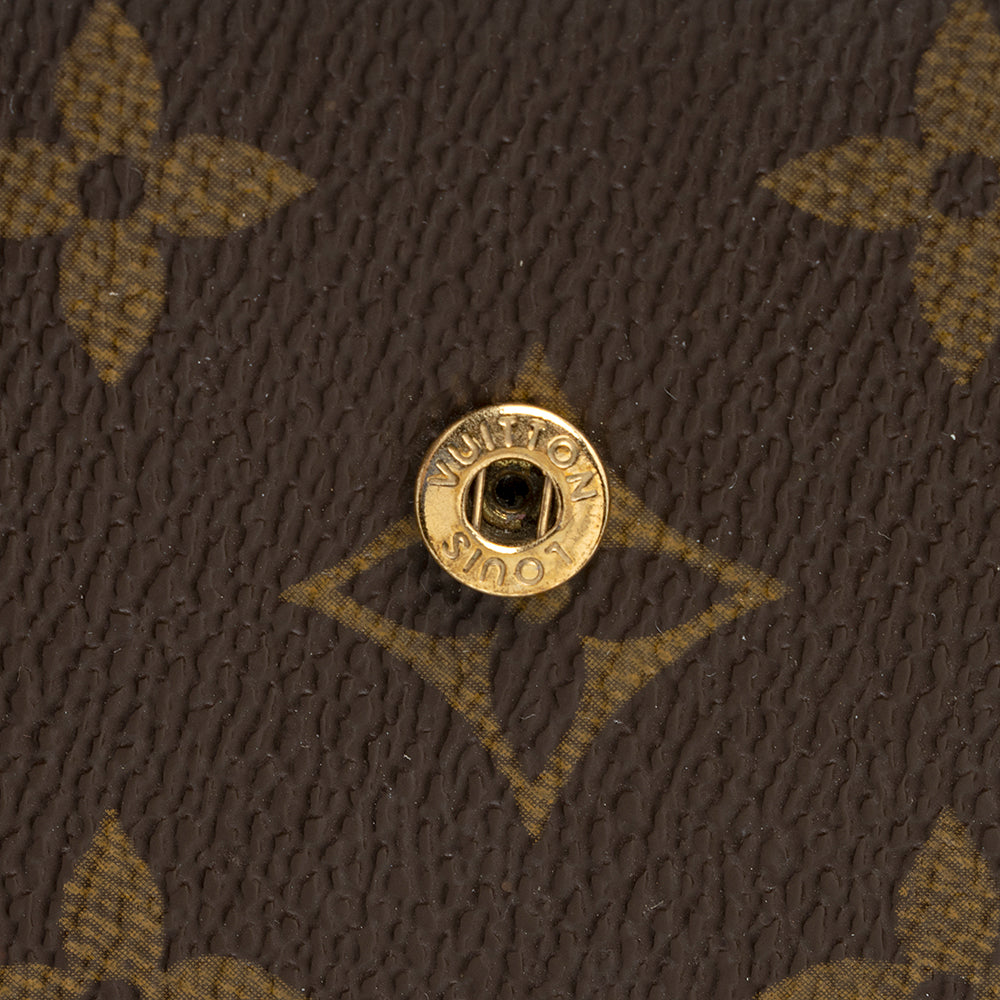 Louis Vuitton Monogram Canvas Medium Ring Agenda Cover (SHF-21536)
