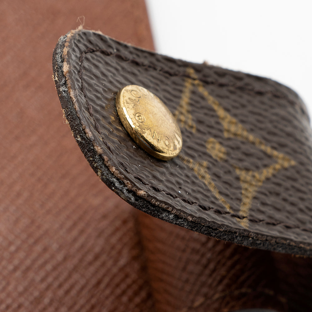 Louis Vuitton Monogram Canvas Medium Ring Agenda Cover (SHF-21536)