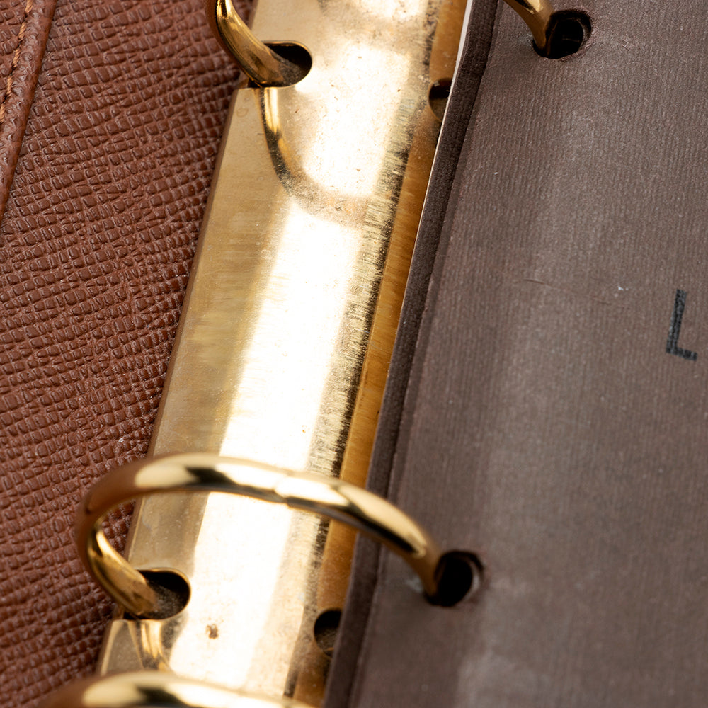 Louis Vuitton Monogram Canvas Medium Ring Agenda Cover (SHF-21536)