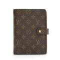 Louis Vuitton Monogram Canvas Medium Ring Agenda Cover (SHF-21536)