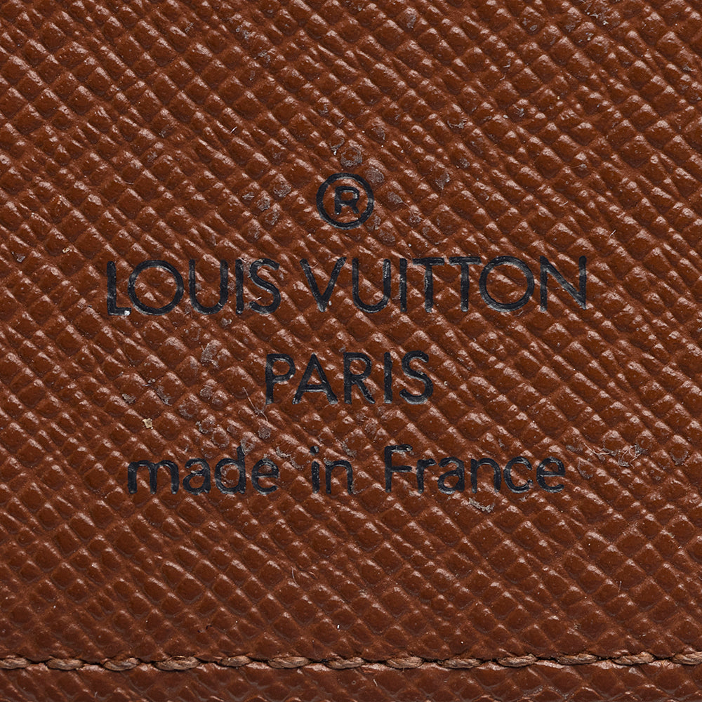 Louis Vuitton Monogram Canvas Medium Ring Agenda Cover (SHF-21536)