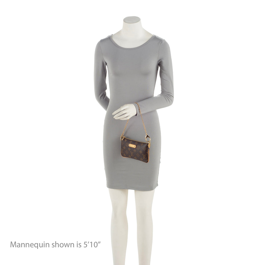 Louis Vuitton Monogram Canvas Milla MM Pochette (SHF-23941)