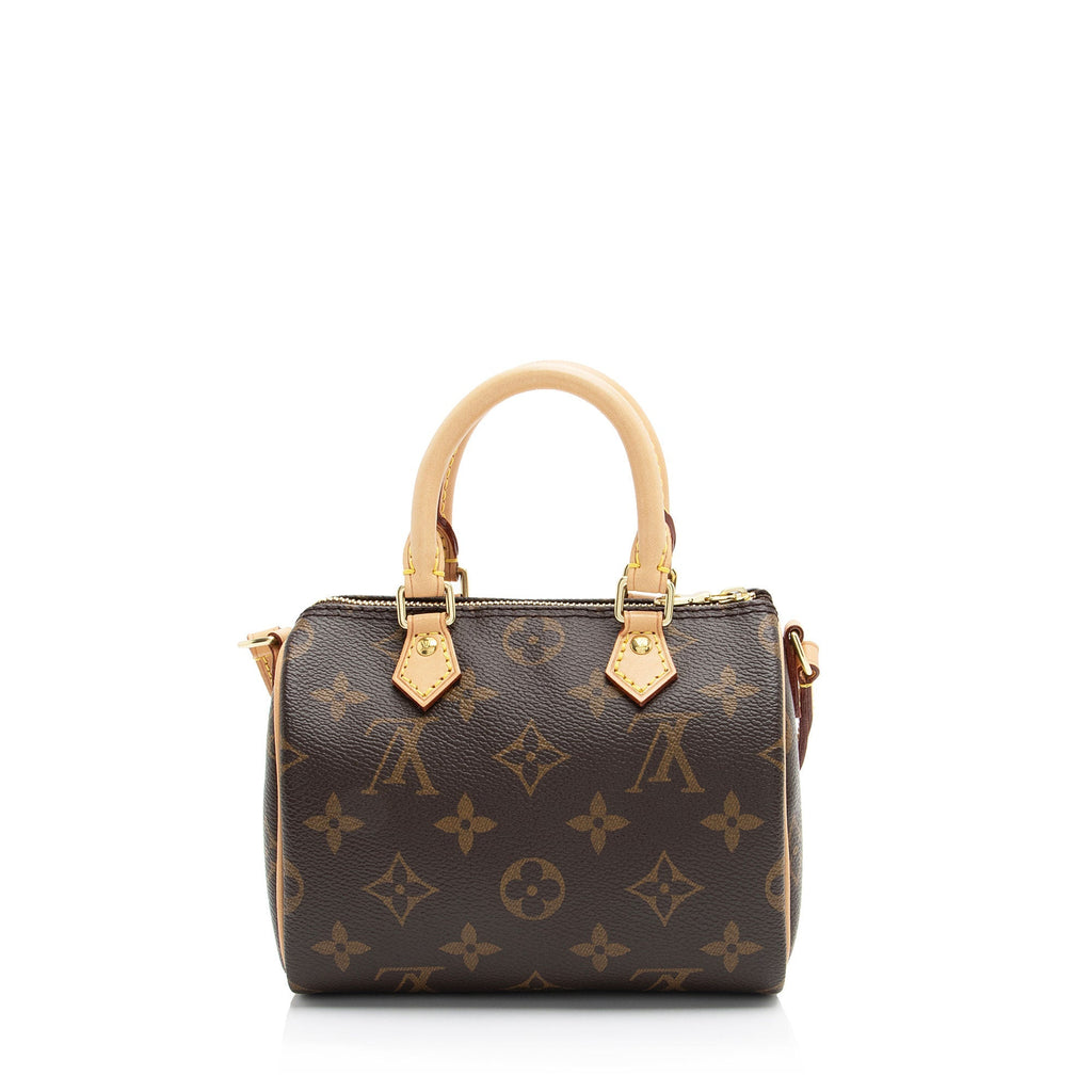 Louis Vuitton Monogram Canvas Nano Speedy Satchel (SHF-6ETzal)