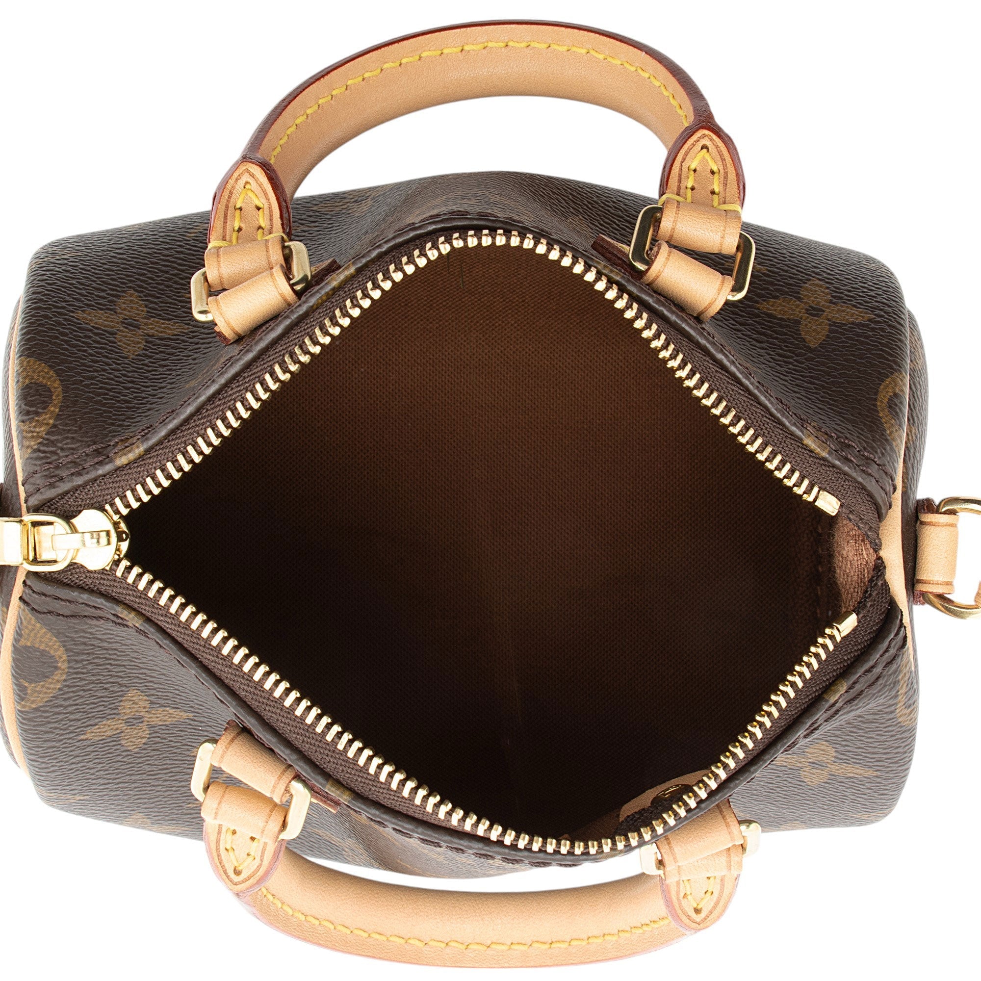 Louis Vuitton Monogram Canvas Nano Speedy Satchel (SHF-6ETzal)