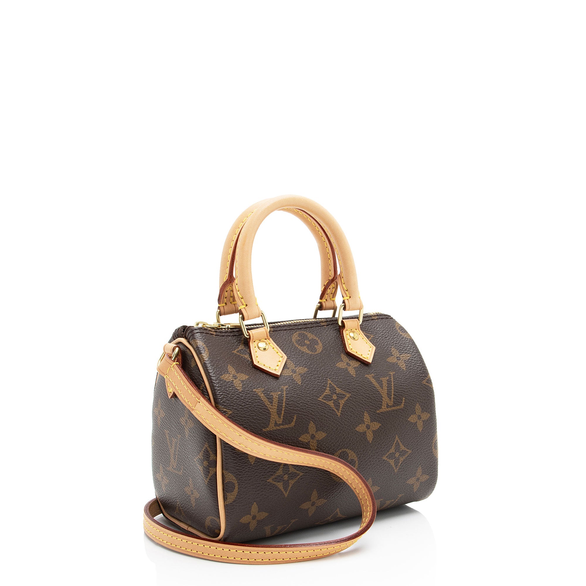 Louis Vuitton Monogram Canvas Nano Speedy Satchel (SHF-6ETzal)