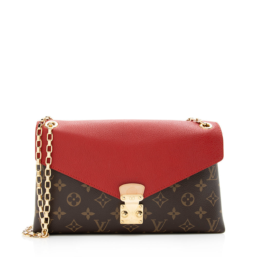 Louis Vuitton Monogram Canvas Pallas Chain Shoulder Bag (SHF-19648)