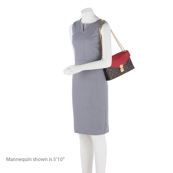 Louis Vuitton Monogram Canvas Pallas Chain Shoulder Bag (SHF-19648)