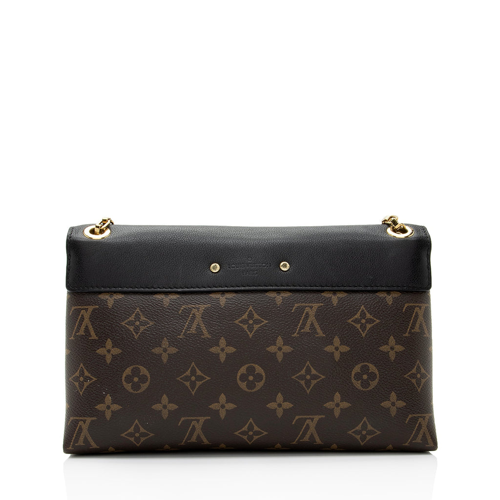 Louis Vuitton Monogram Canvas Pallas Chain Shoulder Bag (SHF-6axUqc)