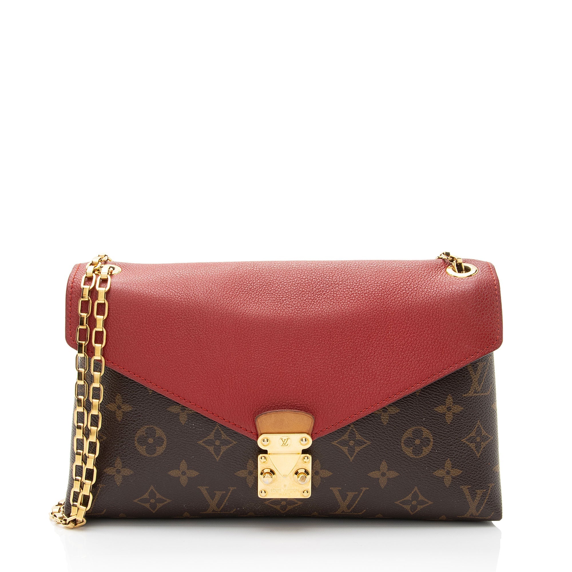 Louis Vuitton Monogram Canvas Pallas Chain Shoulder Bag (SHF-RtD3By)