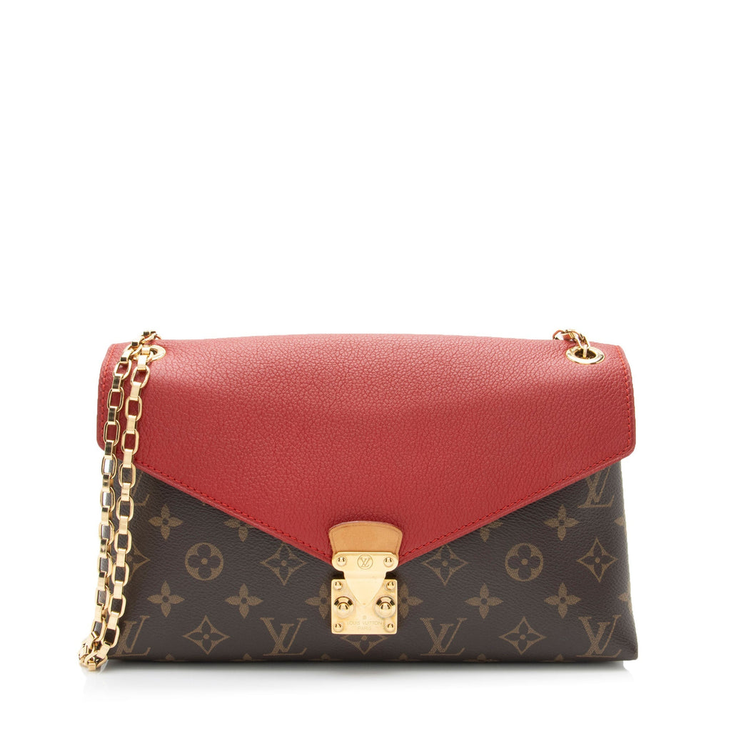 Louis Vuitton Monogram Canvas Pallas Chain Shoulder Bag (SHF-wOgVXq)