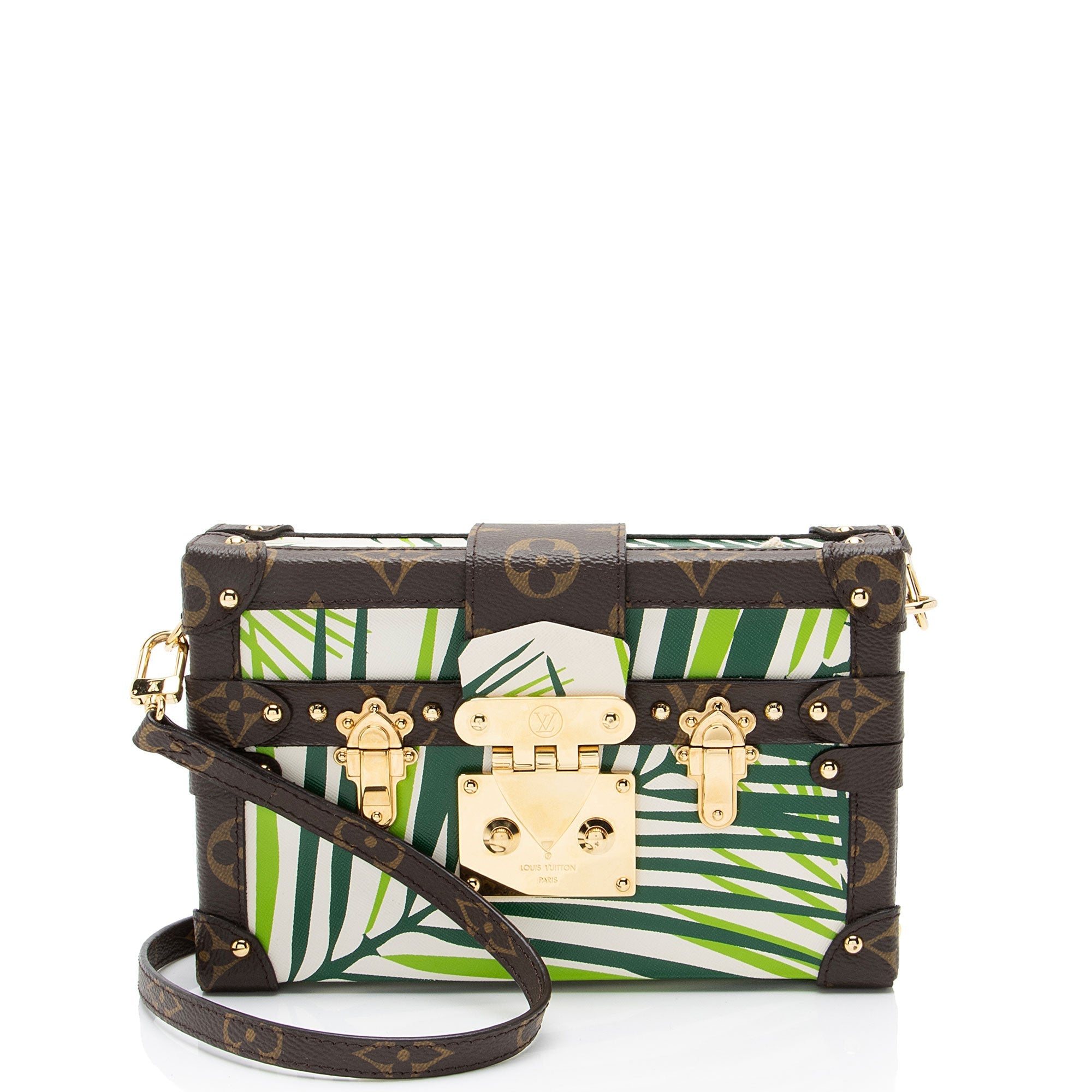 Louis Vuitton Monogram Canvas Palm Petite Malle Bag