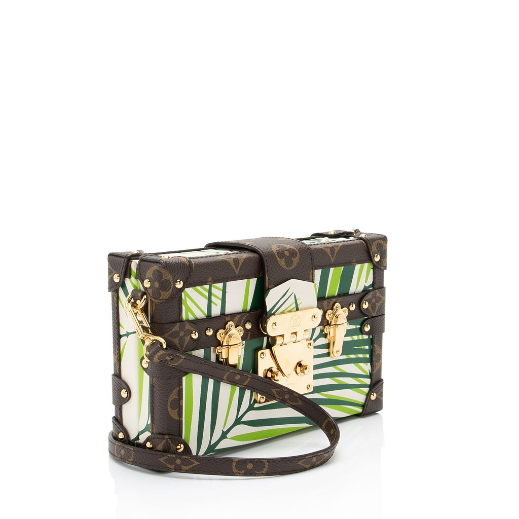 Louis Vuitton Monogram Canvas Palm Petite Malle Bag
