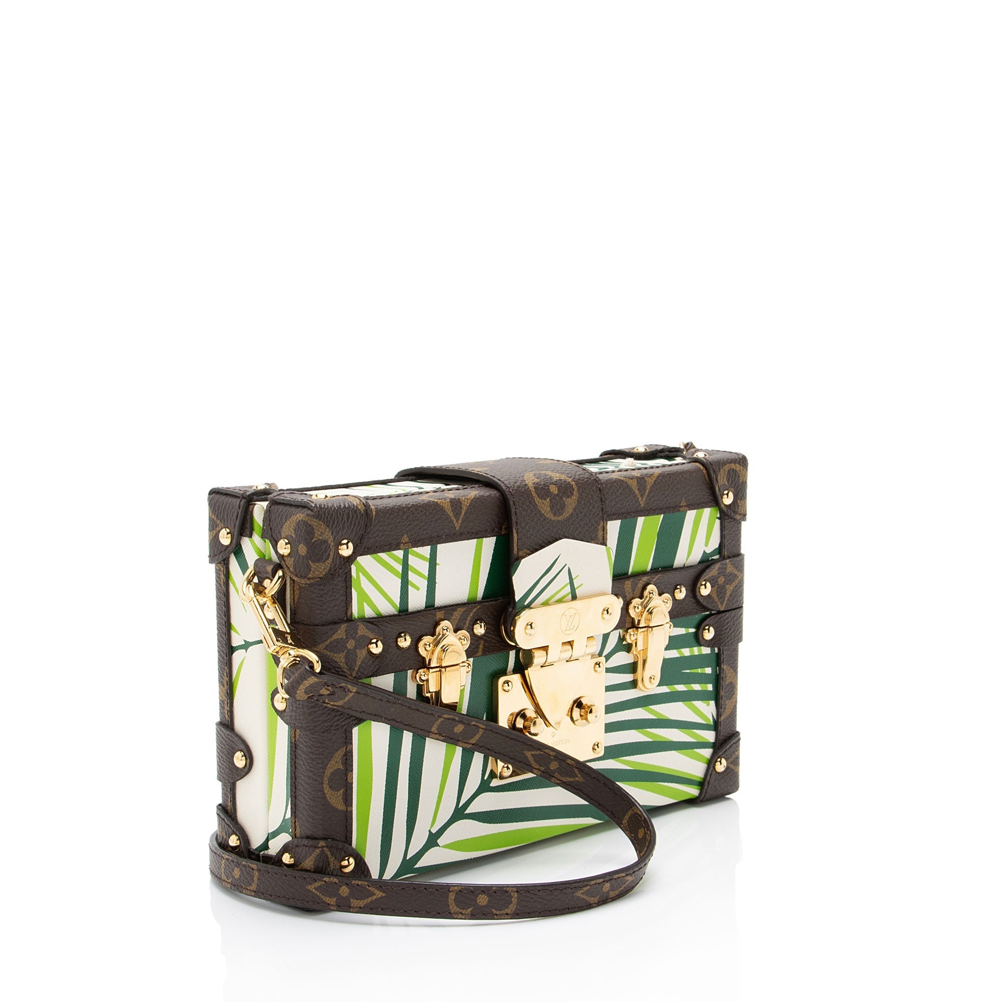 Louis Vuitton Monogram Canvas Palm Petite Malle Bag