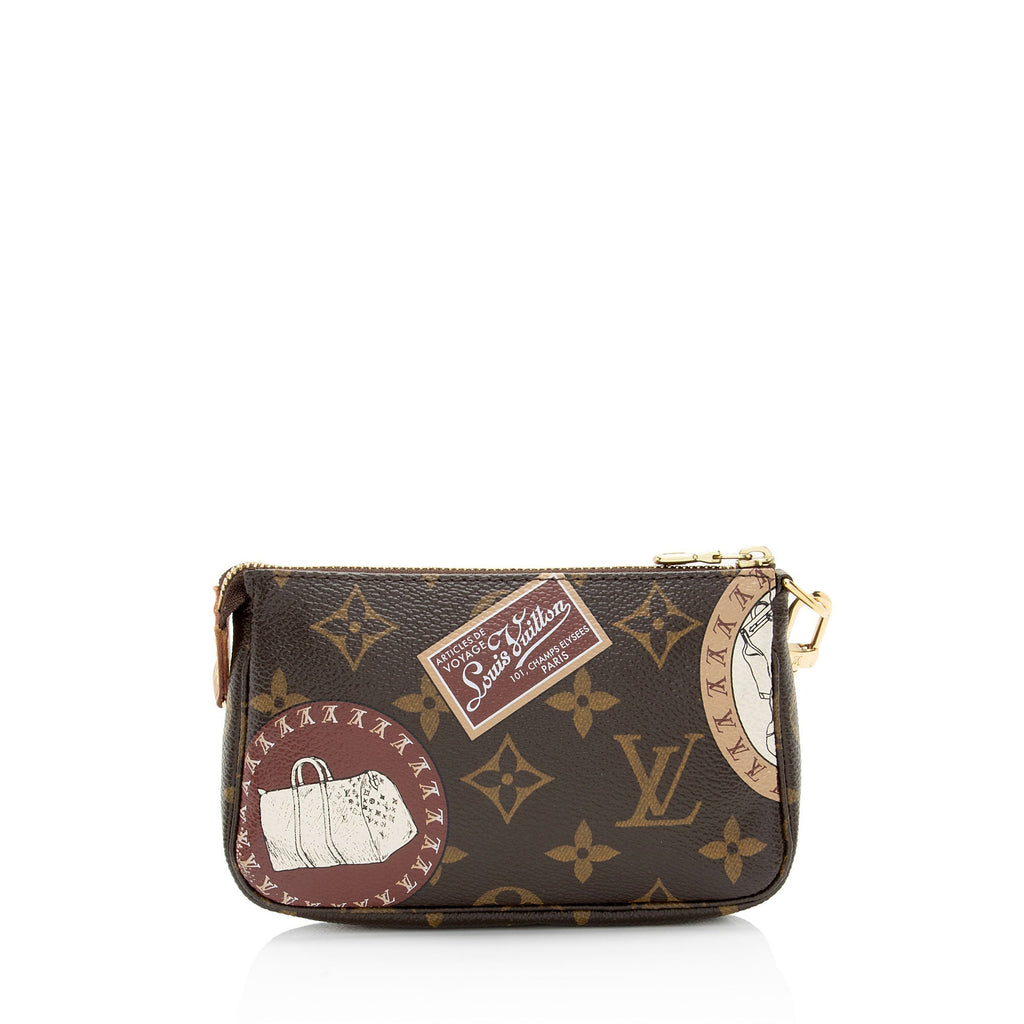 Louis Vuitton Limited Edition Monogram Canvas Patches Mini Pochette Accessoires (SHF-IKxVzn)