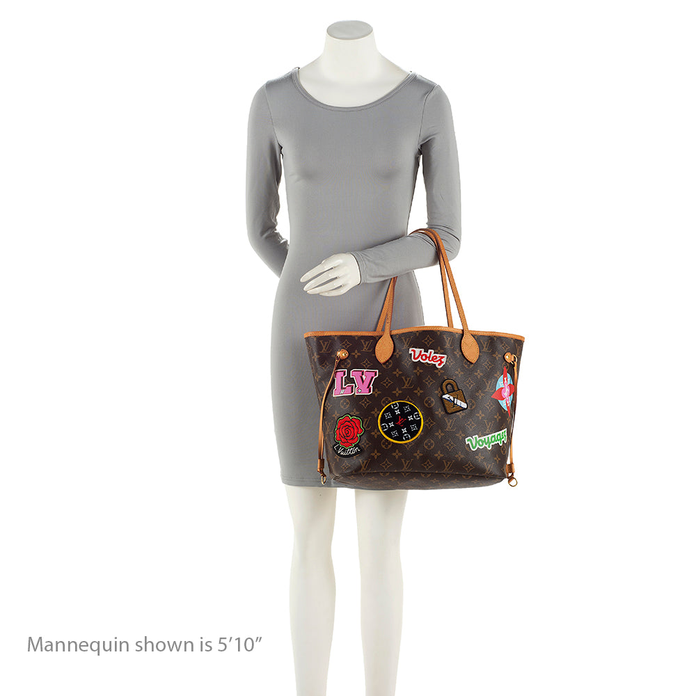 Louis Vuitton Monogram Canvas Patches Neverfull MM Tote (SHF-20704)