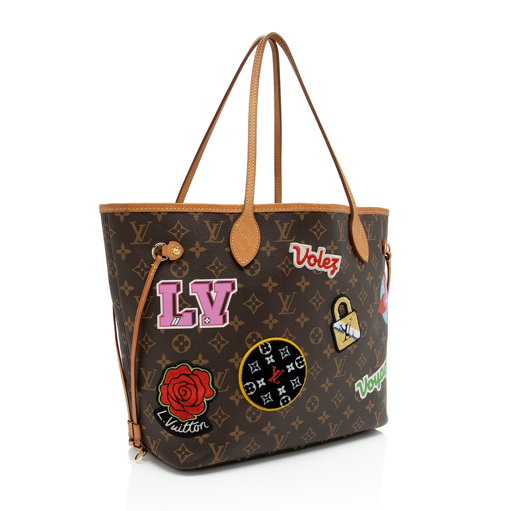 Louis Vuitton Monogram Canvas Patches Neverfull MM Tote (SHF-VCZIdY)