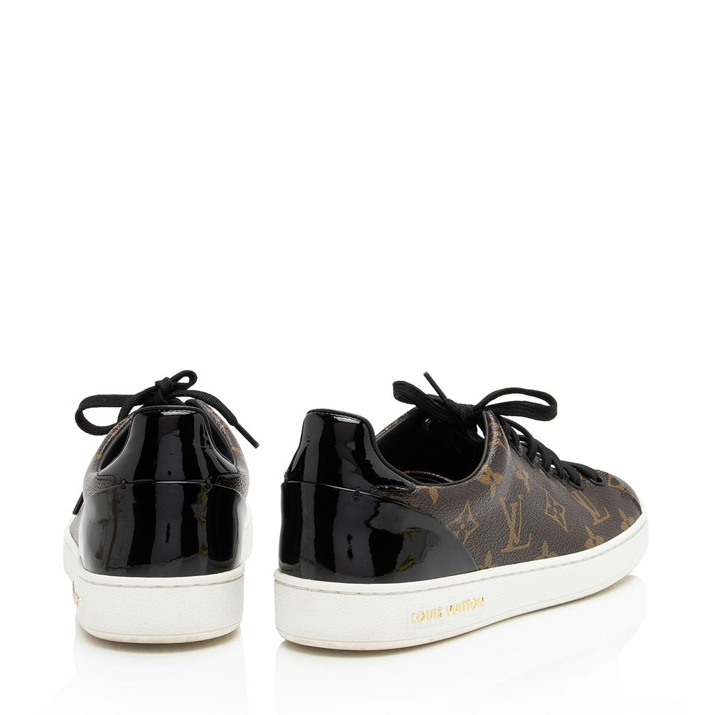 Louis Vuitton Monogram Canvas Patent Leather Front Row Sneakers - Size 8 / 38 (SHF-Q57Jez)