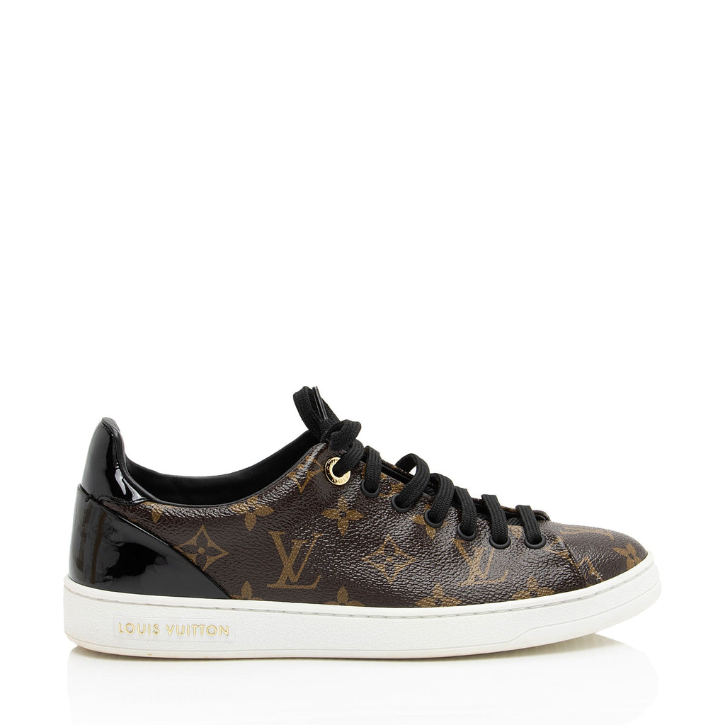 Louis Vuitton Monogram Canvas Patent Leather Front Row Sneakers - Size 8 / 38 (SHF-Q57Jez)