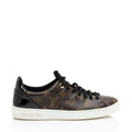 Louis Vuitton Monogram Canvas Patent Leather Front Row Sneakers - Size 8 / 38 (SHF-Q57Jez)