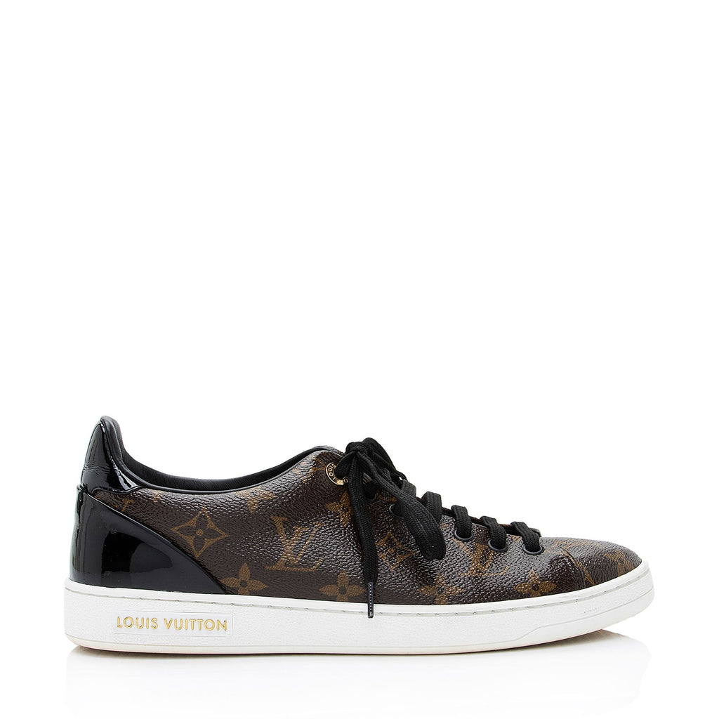Louis Vuitton Monogram Canvas Patent Leather Front Row Sneakers - Size 8.5 / 38.5 (SHF-xaOyH3)