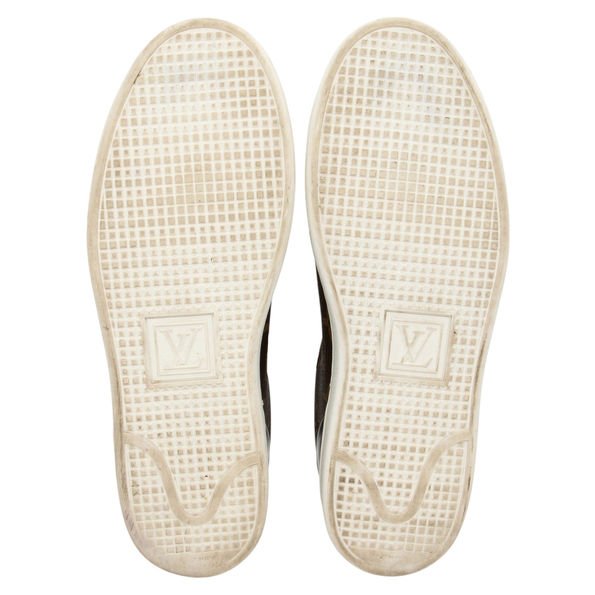 Louis Vuitton Monogram Canvas Patent Leather Front Row Sneakers - Size 9 / 39