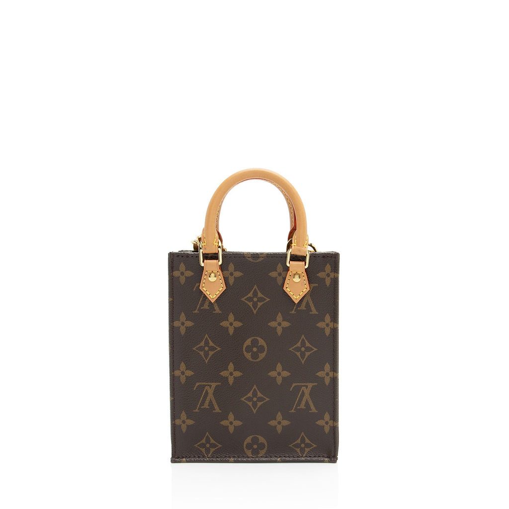 Louis Vuitton Monogram Canvas Petit Sac Plat Shoulder Bag (SHF-DPlW0S)