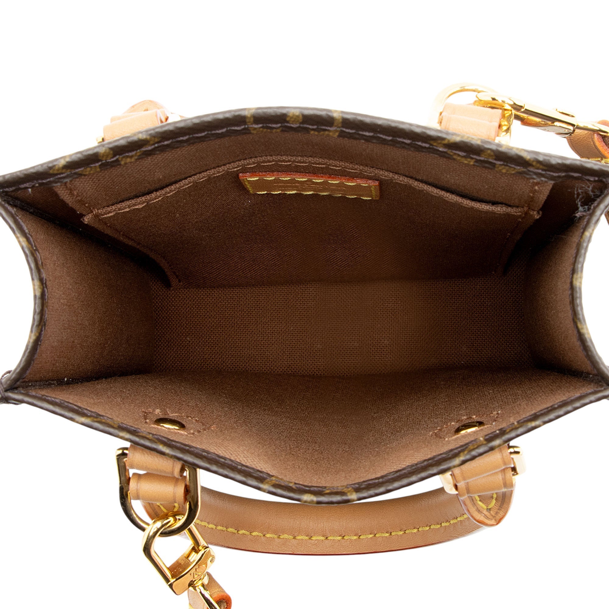 Louis Vuitton Monogram Canvas Petit Sac Plat Shoulder Bag (SHF-DPlW0S)
