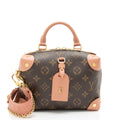 Louis Vuitton Monogram Canvas Petite Malle Souple Satchel (SHF-O504Pc)