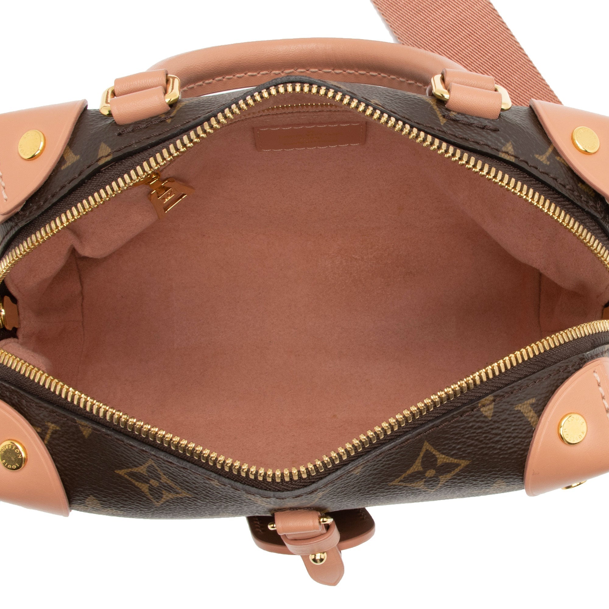 Louis Vuitton Monogram Canvas Petite Malle Souple Satchel (SHF-O504Pc)