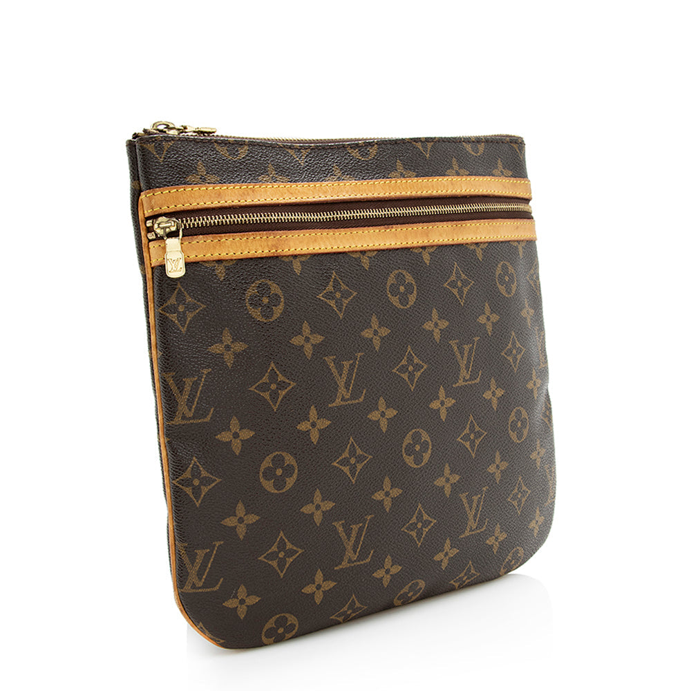 Louis Vuitton Monogram Canvas Pochette Bosphore Messenger Bag (SHF-19487)