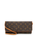 Louis Vuitton  Monogram Canvas Pochette Twin GM Shoulder Bag (SHF-20344)