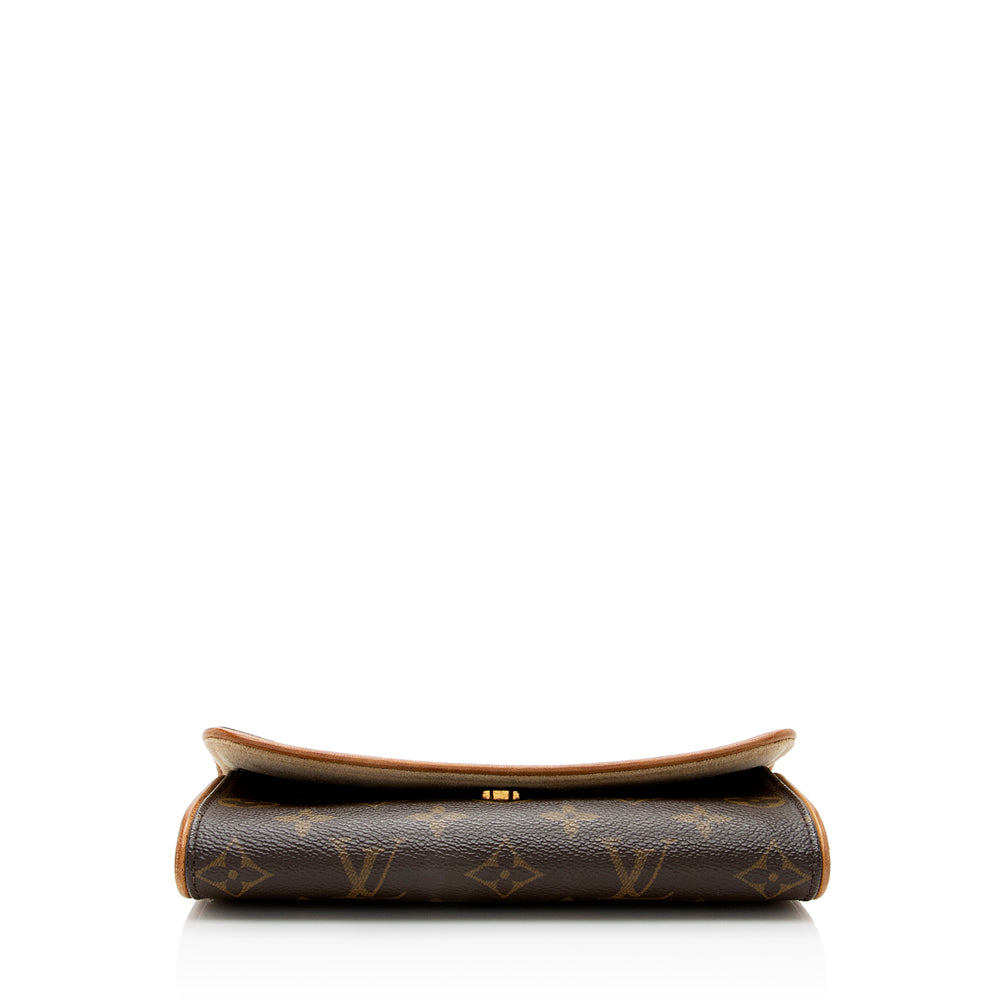 Louis Vuitton  Monogram Canvas Pochette Twin PM Shoulder Bag (SHF-17997)