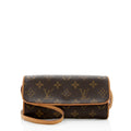 Louis Vuitton  Monogram Canvas Pochette Twin PM Shoulder Bag (SHF-17997)